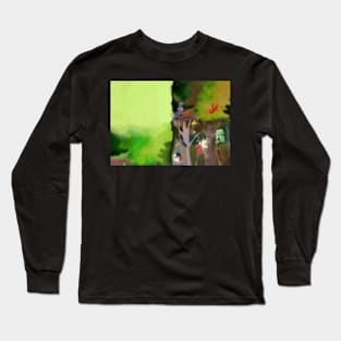 Robins of Dreamland _ the magical green valley Long Sleeve T-Shirt